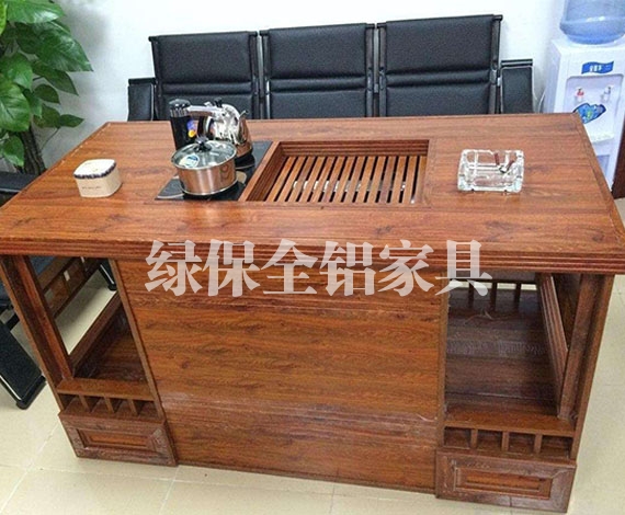 All aluminum desk