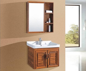 All aluminum bathroom cabinet