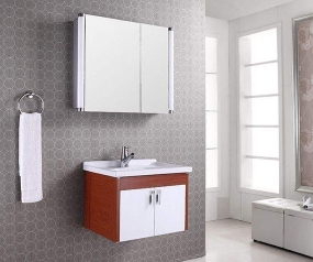 All aluminum bathroom cabinet