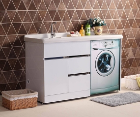 All aluminum laundry cabinet