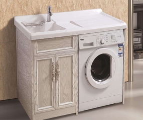 All aluminum laundry cabinet